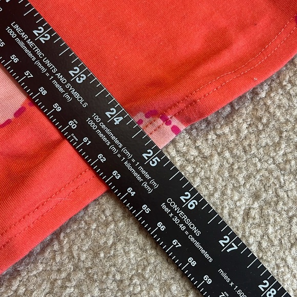 Lularoe skirt sz Medium coral pink with light pink and fuchsia - Picture 3 of 6